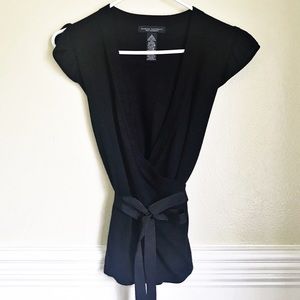 Banana Republic Silk Cashmere S/S Wrap Shirt